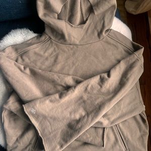 Alo yoga hoodie tan brown neutral M